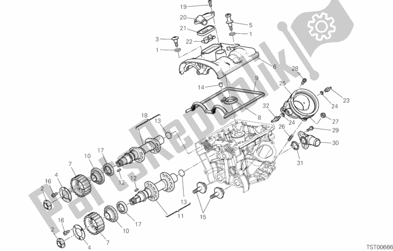 Wszystkie części do Pionowa G? Owica Cylindra - Rozrz? D Ducati Multistrada 950 S SW Brasil 2020